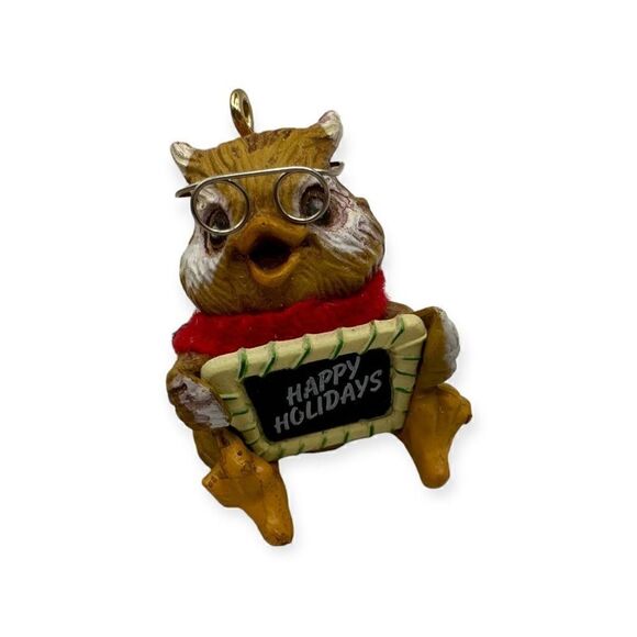 Enesco  Happy Holidays Owl Ornament 1984 E-6248 - Picture 7 of 12